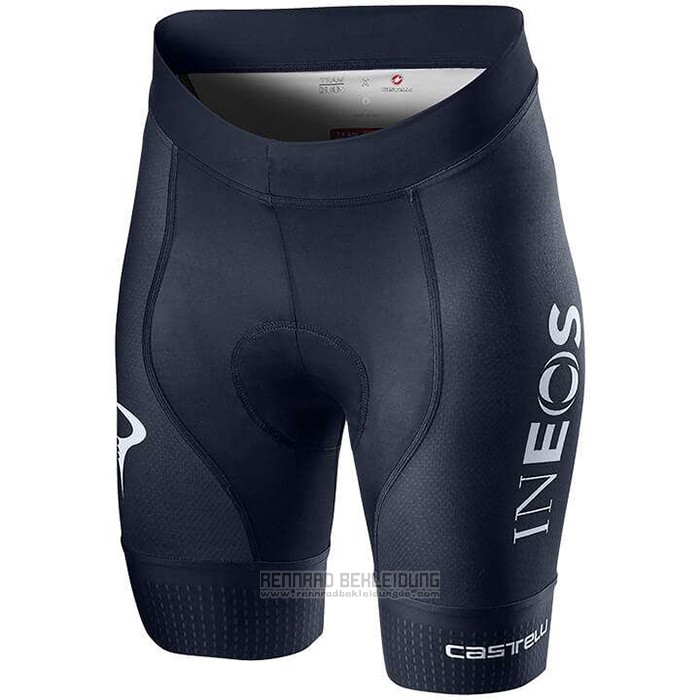 2020 Fahrradbekleidung Frau INEOS Grenadiers Rot Tief Blau Trikot Kurzarm und Tragerhose